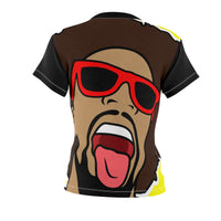 Mr. Heatcam Women's AOP Cut & Sew Tee (All Black)