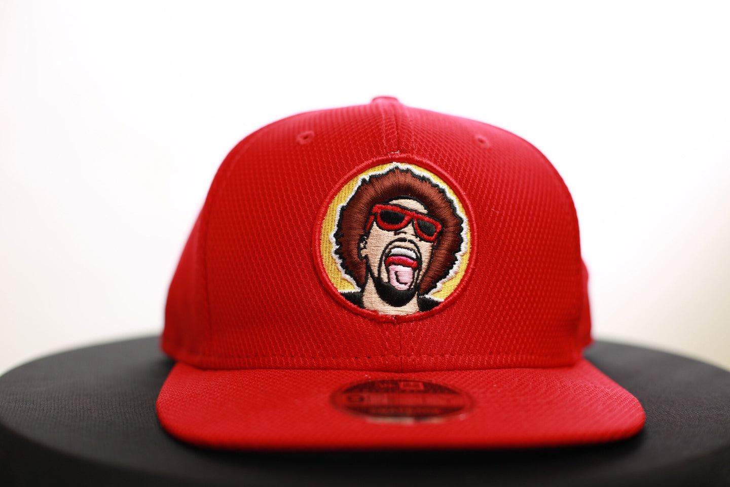 The Mr.Heatcam Red Mesh New Era Snapback (Vintage Logo)