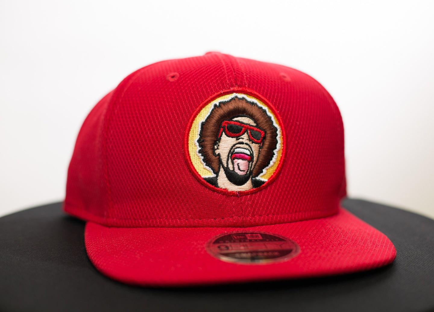 The Mr.Heatcam Red Mesh New Era Snapback (Vintage Logo)