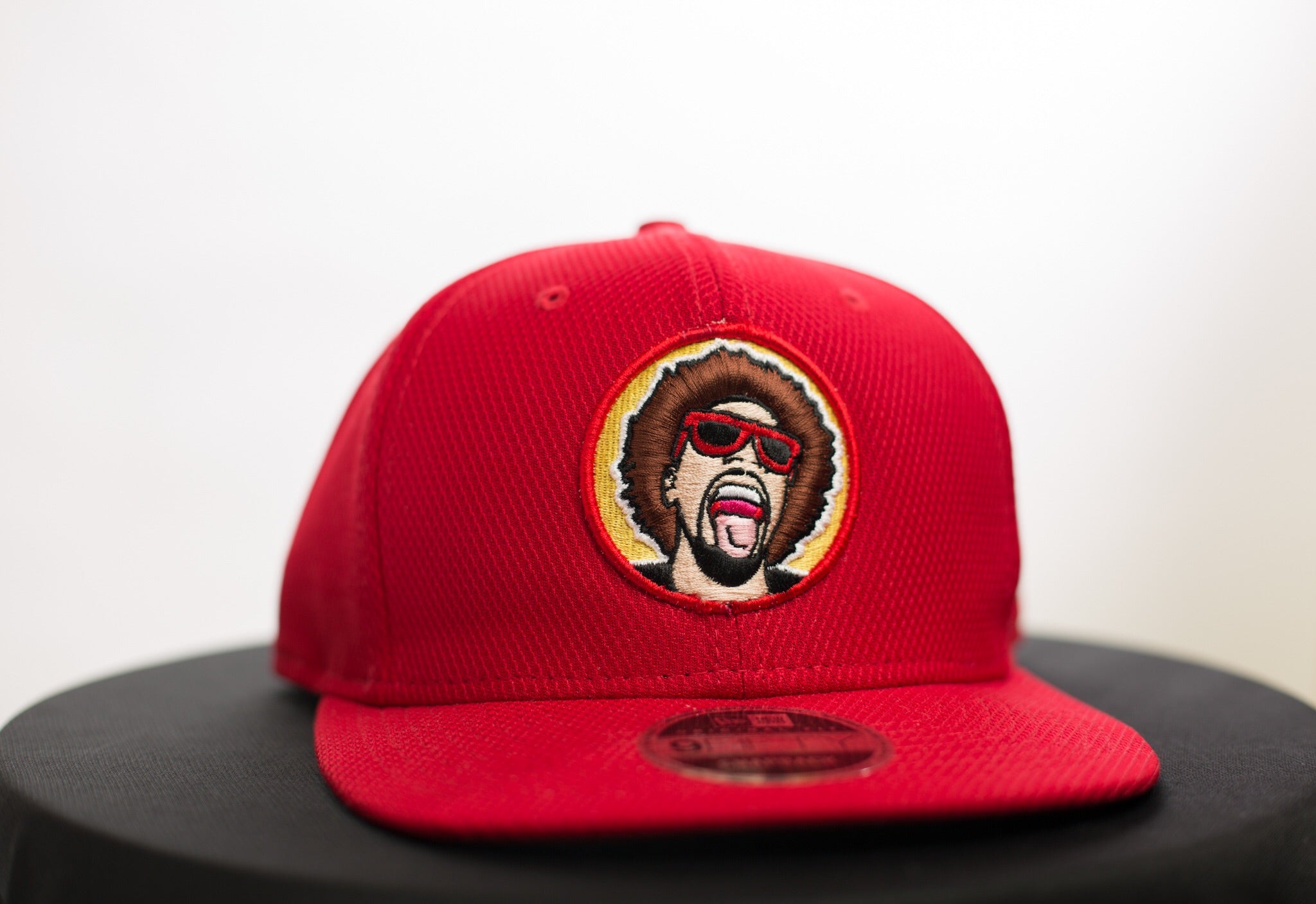 The Mr.Heatcam Red Mesh New Era Snapback (Vintage Logo)