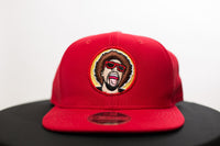 The Mr.Heatcam Red Mesh New Era Snapback (Vintage Logo)