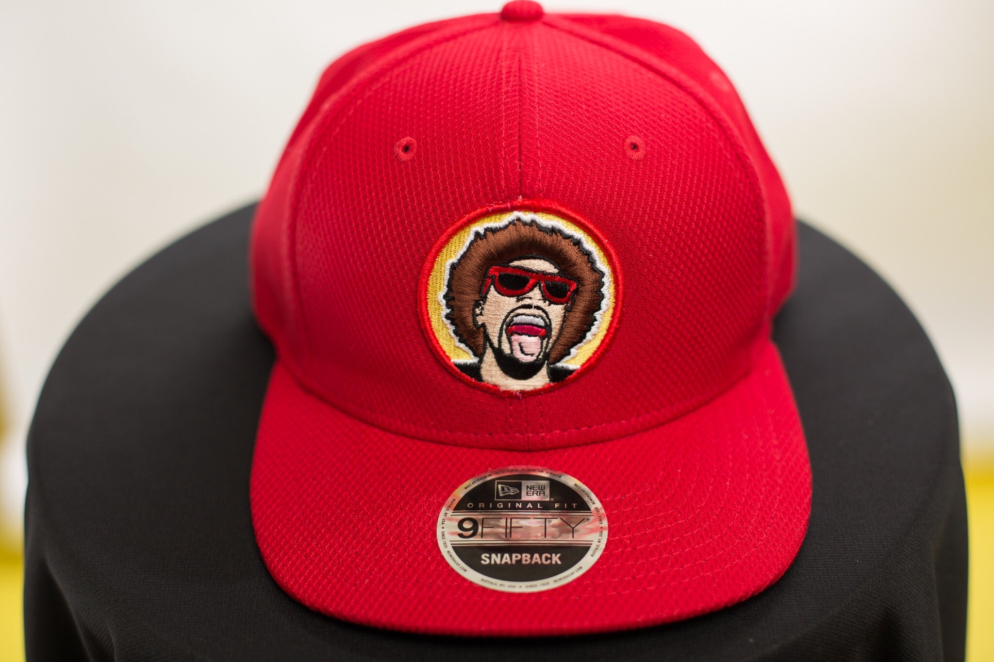 The Mr.Heatcam Red Mesh New Era Snapback (Vintage Logo)